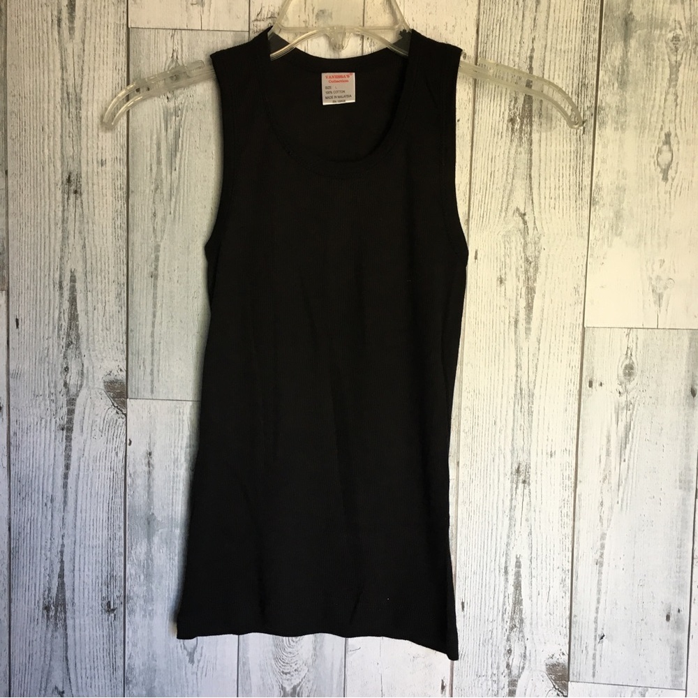 100% cotton tank Black (L)